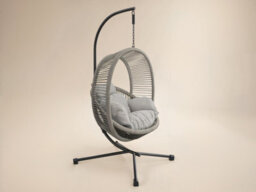 Solace+Co Lana Garden Swing Chair Light Beige Rattan - thumbnail 2