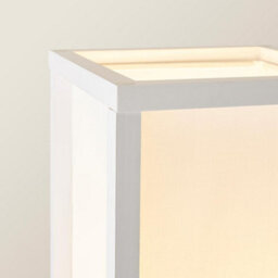 Valuelights Struttura White Shelving Unit Floor Lamp With Fabric Shade And Bulb - thumbnail 5
