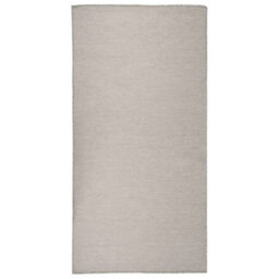 Berkfield Durable Outdoor Flatweave Rug 100X200 Cm Taupe - thumbnail 2