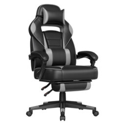 LEDREM Gaming Chair With Footrest, Ergonomic Office Computer Desk Chair With Lumbar Support And Headrest, Height Adjustable - thumbnail 2