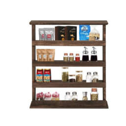 4 Tiers Wooden Spice Rack Storage Shelves - thumbnail 4