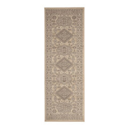 Melrose Colorama Medallion Pattern Natural Traditional Indoor Runner Rug 067/200Cm - thumbnail 3