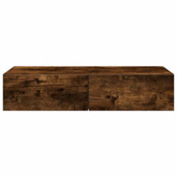 Berkfield Wall Shelf With Drawers Smoked Oak 80X33X17 Cm Engineered Wood - thumbnail 4