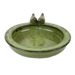 Fallen Fruits Bird Bath Ceramic Round (Green) - thumbnail 2