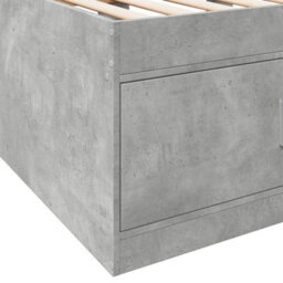 Berkfield Daybed With Drawers Without Mattress Concrete Grey 75X190 Cm Small Single - thumbnail 8