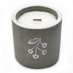 Serenityy Med Pot Berrys Juniper & Sweet Gin Wooden Wick Concrete Candle 450G - thumbnail 2