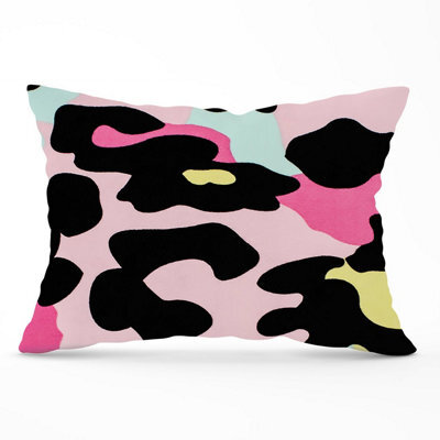Warren Reed Designer Colourful Leopard Print Cushions 33Cm X 48Cm