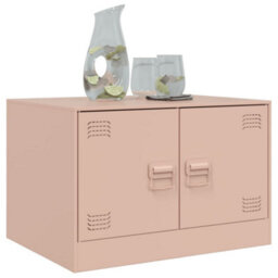 Berkfield Coffee Table Pink 67X50X44 Cm Steel - thumbnail 4