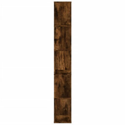 Walplus Bookcase 5-Tier Smoked Oak 45X23.5X162.5 Cm Engineered Wood - thumbnail 4