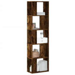 Walplus Bookcase 5-Tier Smoked Oak 45X23.5X162.5 Cm Engineered Wood - thumbnail 1