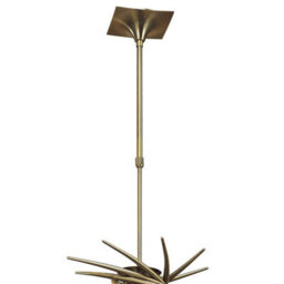 Luminosa Lighting Luminosa Flavia Telescopic Pendant Round 8 Light G9, Antique Brass - thumbnail 3