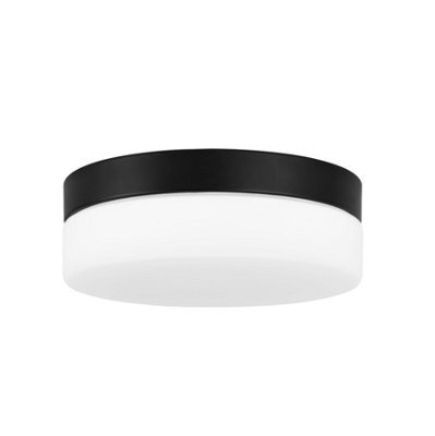 Luminosa Lighting Luminosa Giro Led Outdoor Flush Black, Opal, 3000-4000K, Ip44 - image 1