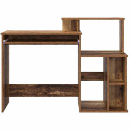 Berkfield Desk With Storage Old Wood 120.5X44X88.5 Cm Engineered Wood - thumbnail 5