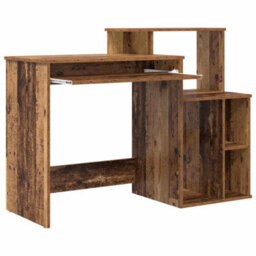 Berkfield Desk With Storage Old Wood 120.5X44X88.5 Cm Engineered Wood - thumbnail 4