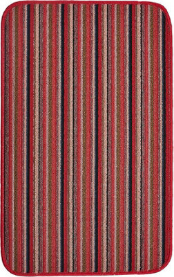 eXtreme Dandy By William Armes, Ios Stripe Indoor Washable Rug, Red, 100 X 67