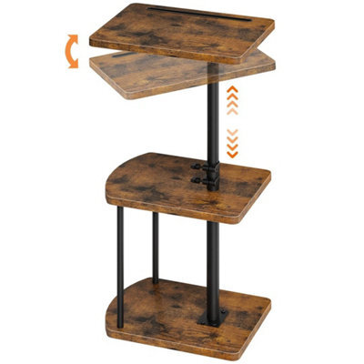 3-Tier Side Table Adjustable Height Sofa Table Bedside Table - image 1