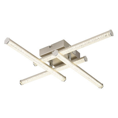 Luminosa Lighting Luminosa Kirina Integrated Led Semi Flush Ceiling Light Nickel Matt 4X Led 4000K - image 1