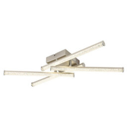 Luminosa Lighting Luminosa Kirina Integrated Led Semi Flush Ceiling Light Nickel Matt 4X Led 4000K - thumbnail 5