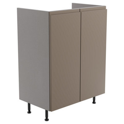 Westport Matt Stone Grey Modern Freestanding Bathroom & Wet Room Base Unit (W)595mm (H)820mm - image 1