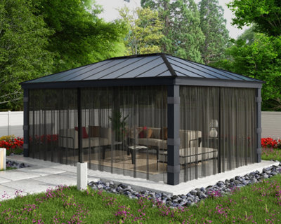 Canopia by Palram Canopia Netting Set For Dallas 6.1 X4.3  Garden Gazebo - 4Pc - image 1