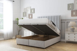 "Comfort Tokyo Silver Plush Ottoman Bed Base With 26"" Strutted Headboard 3' Single" - thumbnail 2