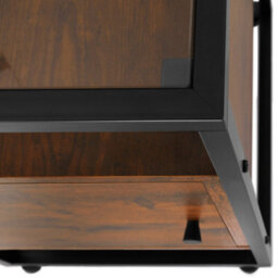 Tectake Bedside Table Dudley    - Industrial Wood Dark, Rustic - thumbnail 6