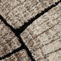 Beige Funky Modern Easy To Clean Abstract Rug For Dining Room-120Cm X 170Cm - thumbnail 4