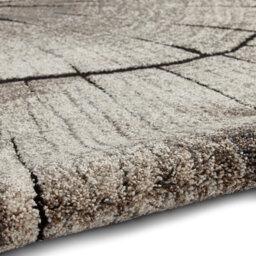Beige Funky Modern Easy To Clean Abstract Rug For Dining Room-120Cm X 170Cm - thumbnail 7