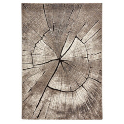 Beige Funky Modern Easy To Clean Abstract Rug For Dining Room-120Cm X 170Cm - thumbnail 3