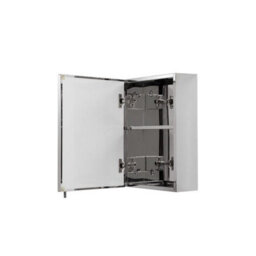 Croydex Avon Single Door Stainless Steel Bathroom Mirror Cabinet (H40Xw30Cm) - thumbnail 2
