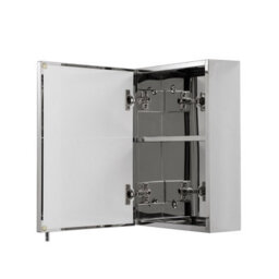 Croydex Avon Single Door Stainless Steel Bathroom Mirror Cabinet (H40Xw30Cm) - thumbnail 4