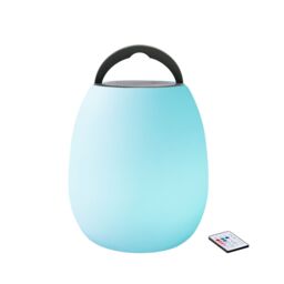 Grey & White Battery-Powered Rgb & Cool White Led Outdoor Lantern Speaker Light - thumbnail 6