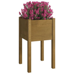 Berkfield Durable Garden Planters 2 Pcs Honey Brown 40X40X70 Cm Solid Pinewood - thumbnail 3