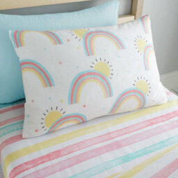 Rainbow And Sunshine Single Duvet Cover And Pillowcase Set - thumbnail 4