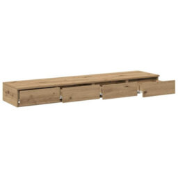 Berkfield Bed Drawers Artisan Oak 140X36,5X16,5 Cm Engineered Wood - thumbnail 5