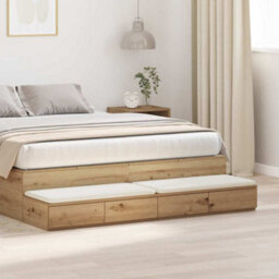 Berkfield Bed Drawers Artisan Oak 140X36,5X16,5 Cm Engineered Wood - thumbnail 1