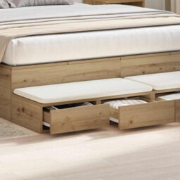Berkfield Bed Drawers Artisan Oak 140X36,5X16,5 Cm Engineered Wood - thumbnail 4
