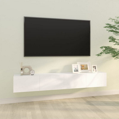 Berkfield Wall Tv Cabinets 2 Pcs White 100X30X30 Cm Engineered Wood - image 1