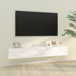 Berkfield Wall Tv Cabinets 2 Pcs White 100X30X30 Cm Engineered Wood - thumbnail 1