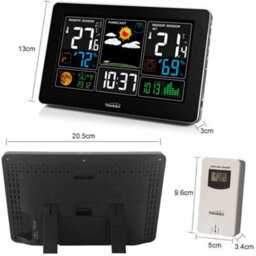 Youshiko Weather Station  With Out Door Sensor Radio Controlled Clock ( Official Uk Version ) Barometric Pressure - thumbnail 1