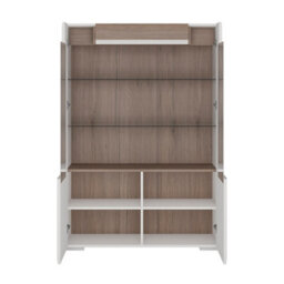Furniture To Go Toronto Low Glazed 2 Door Display Cabinet With Internal Shelves (Inc. Plexi Lighting) - thumbnail 4