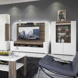 Furniture To Go Toronto Low Glazed 2 Door Display Cabinet With Internal Shelves (Inc. Plexi Lighting) - thumbnail 8