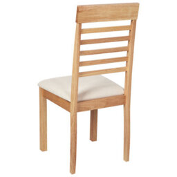 Beliani Set Of 2 Dining Chairs Ortley Wood Light Brown/ Beige - thumbnail 6