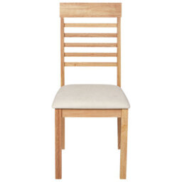 Beliani Set Of 2 Dining Chairs Ortley Wood Light Brown/ Beige - thumbnail 5