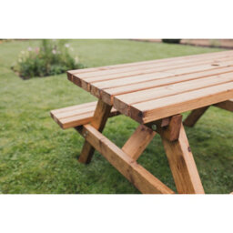 Churnet Valley Garden Furniture Ltd Churnet Valley Deluxe Valley Wooden Garden Picnic Table (180Cm) - thumbnail 5