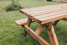 Churnet Valley Garden Furniture Ltd Churnet Valley Deluxe Valley Wooden Garden Picnic Table (180Cm) - thumbnail 2