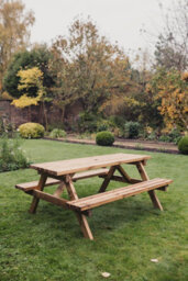 Churnet Valley Garden Furniture Ltd Churnet Valley Deluxe Valley Wooden Garden Picnic Table (180Cm) - thumbnail 1
