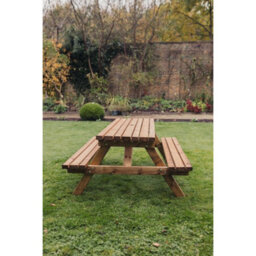 Churnet Valley Garden Furniture Ltd Churnet Valley Deluxe Valley Wooden Garden Picnic Table (180Cm) - thumbnail 3