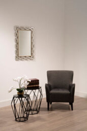 Orsina Raina Wall Mirror, Silver, Glass - thumbnail 2