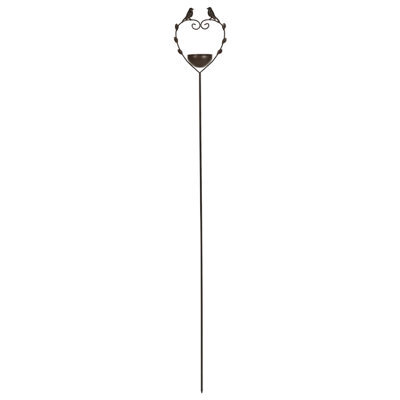 Beliani Bird Bath Sparrow Brown - image 1